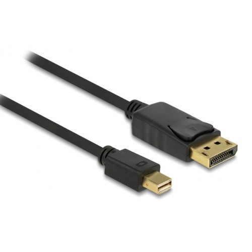 DELOCK καλώδιο mini DisplayPort σε DisplayPort 82698, 4K/60Hz, 21.6 Gbps, 1m, μαύρο