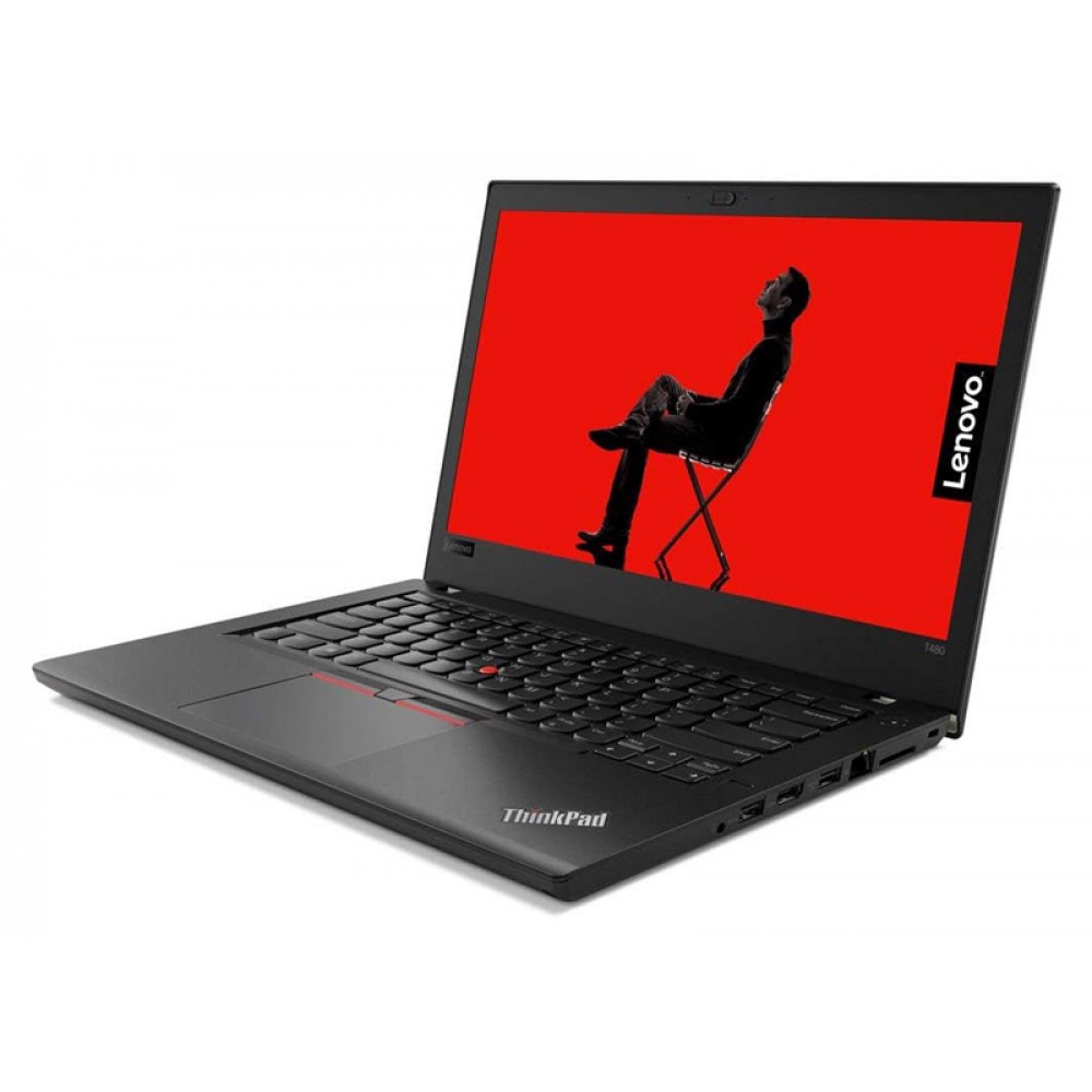 LENOVO Laptop ThinkPad T480, Refurbished Grade B, i5-8350U, 8/256GB M.2, 14, Cam, Intel UHD Graphics 620, FreeDOS