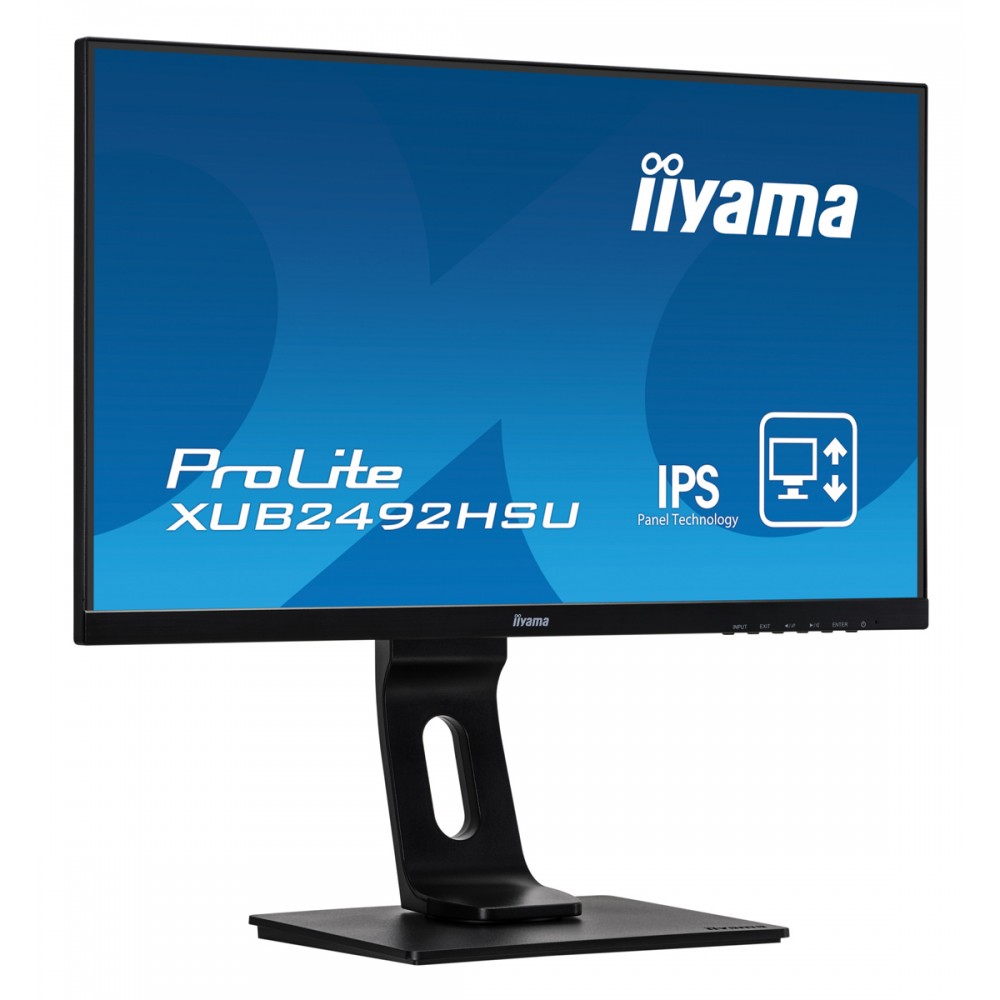 IIYAMA οθόνη ProLite XUB2492HSU, IPS-LED, 23.8, 1920x1080, VGA/HDMI/DisplayPort, μαύρη