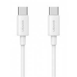 USAMS καλώδιο USB-C US-SJ711, 60W, 480Mbps, 1m, λευκό