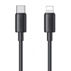 USAMS καλώδιο Lightning σε USB-C US-SJ712, 30W, 480Mbps, 1m, μαύρο