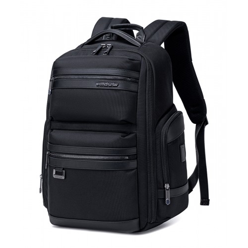 ARCTIC HUNTER τσάντα πλάτης B00682 με θήκη laptop 15.6, USB, λουκέτο TSA, 23.5L, μαύρη