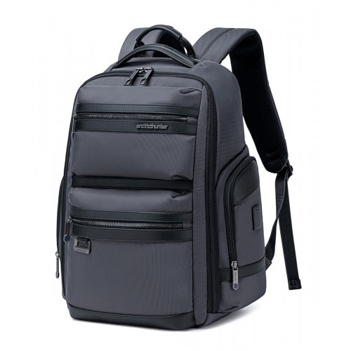 ARCTIC HUNTER τσάντα πλάτης B00682 με θήκη laptop 15.6, USB, λουκέτο TSA, 23.5L, γκρι