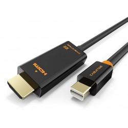 CABLETIME καλώδιο mini DisplayPort σε HDMI CT-AV588-03G, 1080p/60Hz, 1.8m, μαύρο