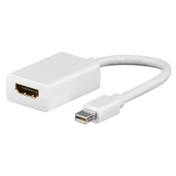 GOOBAY καλώδιο mini DisplayPort σε HDMI θηλυκό 51729, 0.15m, λευκό