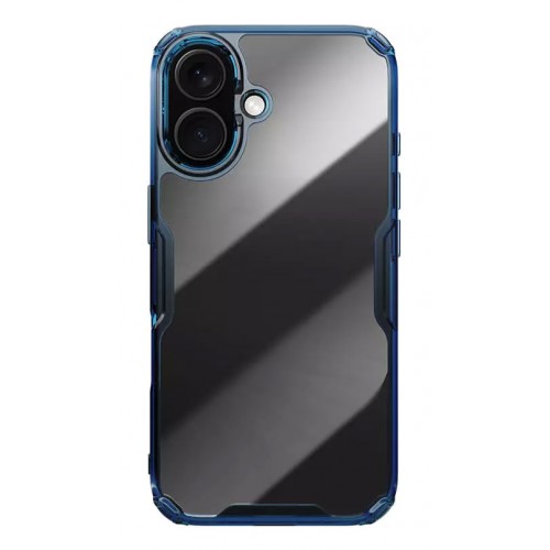 NILLKIN θήκη Nature TPU Pro για iPhone 16 Plus, διάφανη-μπλε