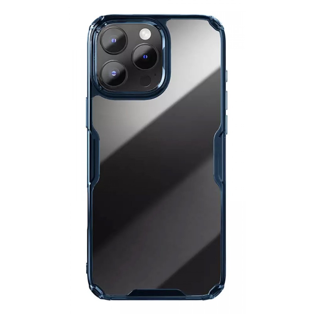 NILLKIN θήκη Nature TPU Pro για iPhone 16 Pro Max, διάφανη-μπλε