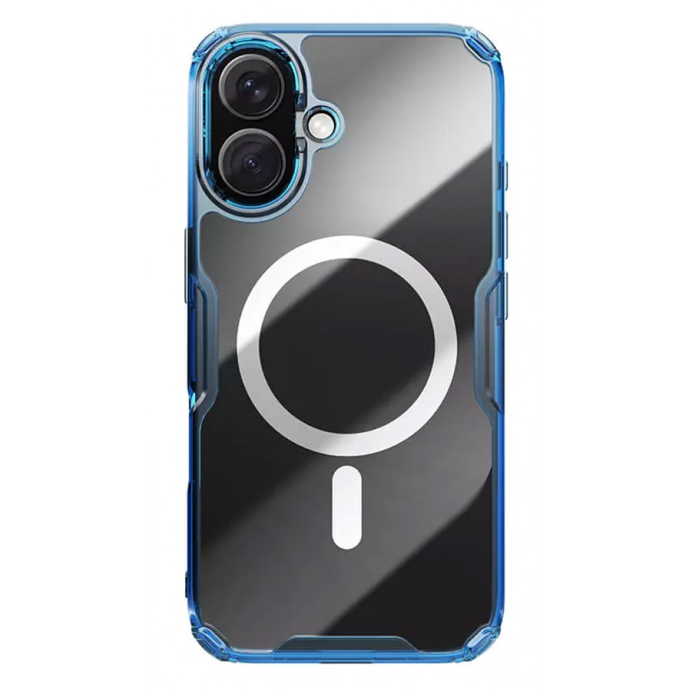 NILLKIN θήκη Nature TPU Pro Magnetic για iPhone 16, διάφανη-μπλε