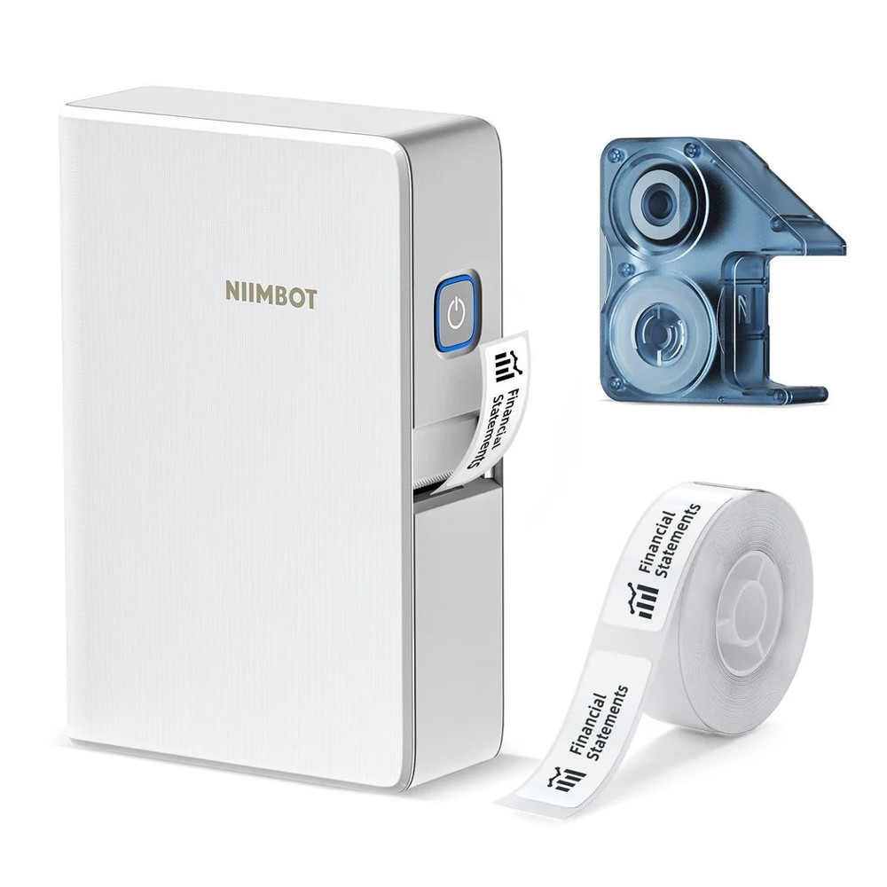 NIIMBOT smart θερμικός εκτυπωτής ετικετών B18, 203dpi, Bluetooth, λευκός