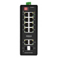 HIMAX industrial PoE switch PS1802FG-I, 8x GE PoE/2x GE/2x GF SFP θύρες, έως 1000Mbps