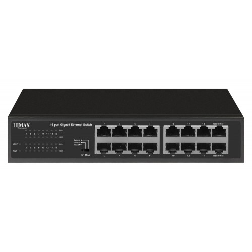 HIMAX switch S116G, 16x Ethernet θύρες, έως 1000Mbps