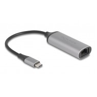 DELOCK αντάπτορας δικτύου 81570, USB-C, 5Gbps Ethernet, ασημί