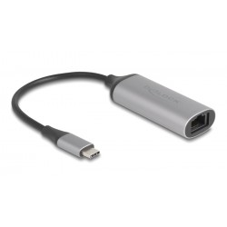 DELOCK αντάπτορας δικτύου 81570, USB-C, 5Gbps Ethernet, ασημί