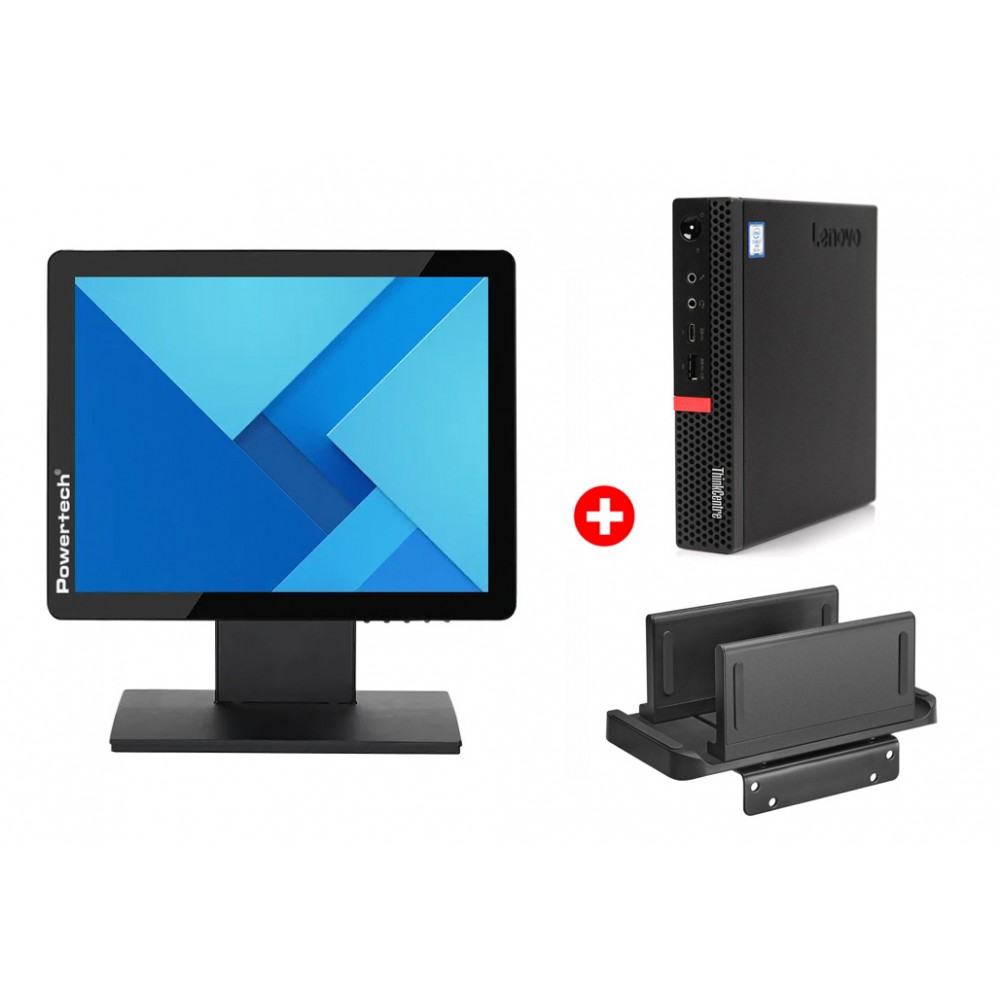 LENOVO PC ThinkCentre M720Q Tiny Refurbished Grade A Repainted, οθόνη αφής 15 & βάση PC