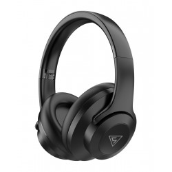 DOQAUS headphones DESIGN 2, ασύρματα & ενσύρματα, Φ40mm, 600mAh, μαύρα