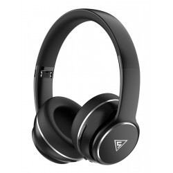 DOQAUS headphones DESIGN 3, ασύρματα & ενσύρματα, Φ40mm, 600mAh, μαύρα