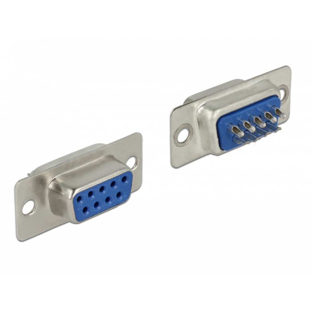 DELOCK Connector Σειριακής θύρας Sub-D9 με ακίδες, female