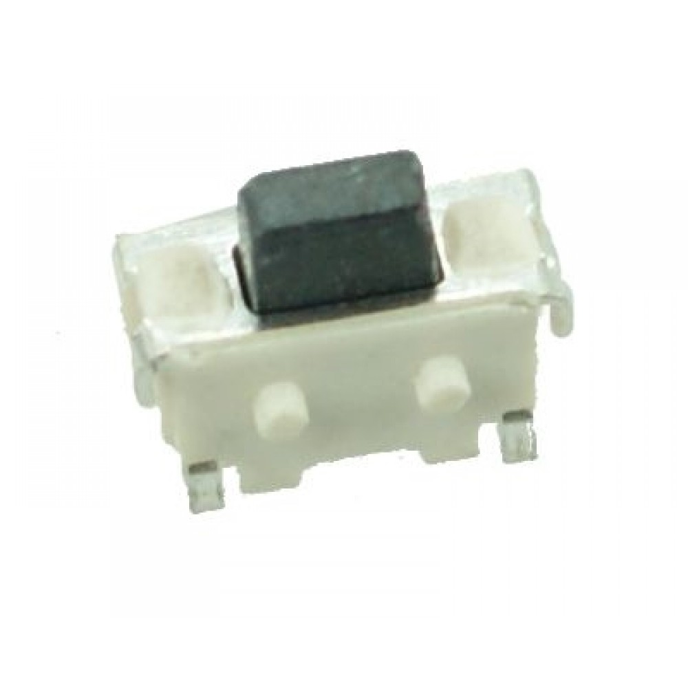 SMD Button - 2 PIN, Nickel, Silver/Black