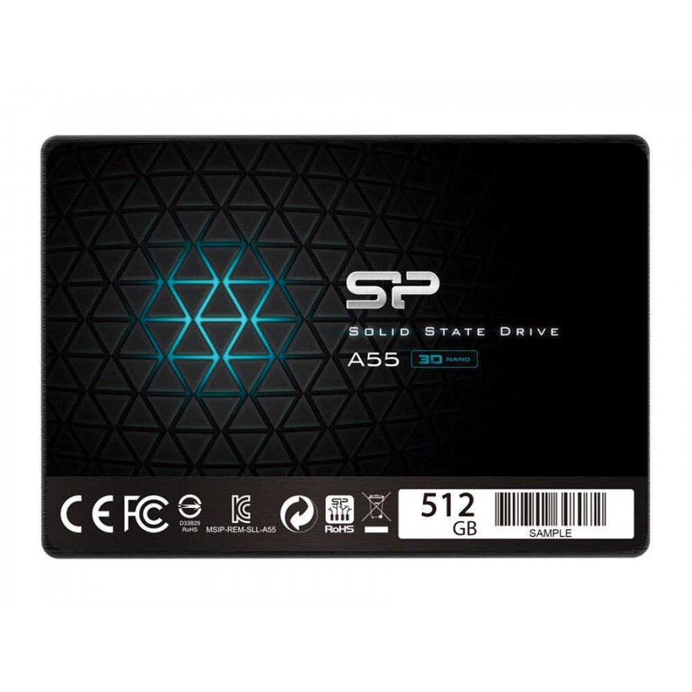 SILICON POWER SSD A55 512GB, 2.5, SATA III, 500-450MB/s, 7mm