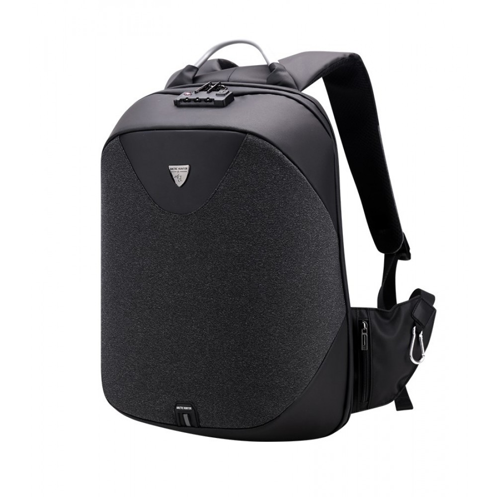 ARCTIC HUNTER τσάντα πλάτης B00208 με θήκη laptop 15.6", λουκέτο TSA, 24L, μαύρη