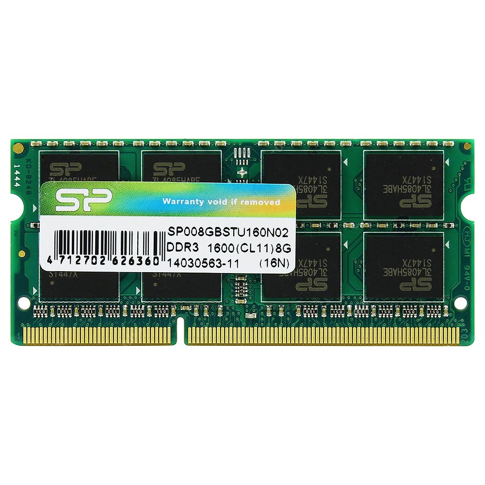 SILICON POWER Μνήμη RAM DDR3 SODimm, 8GB, 1600MHz, CL11