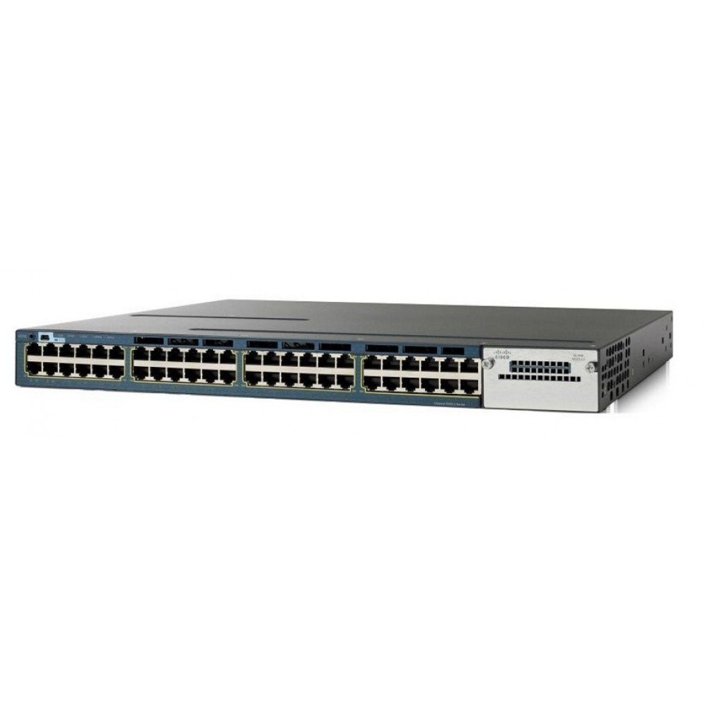 CISCO used Catalyst WS-C3560X-48P-L Switch, 48 ports PoE, 1x PSU, Managed