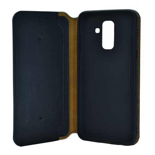 POWERTECH Θήκη Slim Leather για Samsung A6 Plus 2018, μαύρη