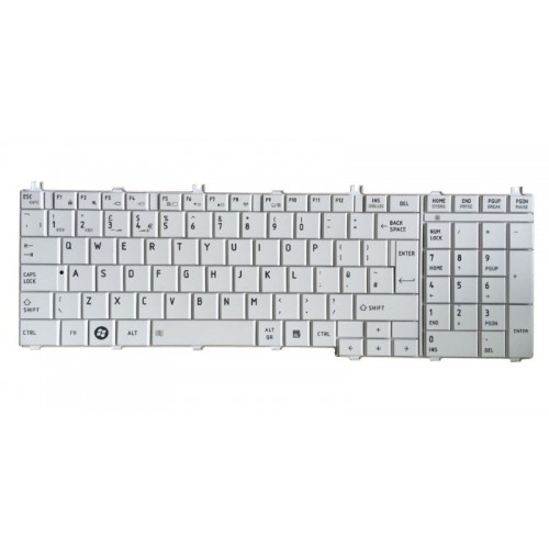 Πληκτρολόγιο για Toshiba Satellite Pro C650/C660/L650/L670, US, λευκό