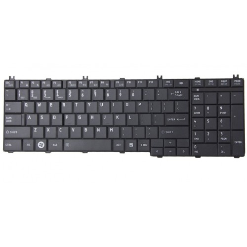 Πληκτρολόγιο για Toshiba Satellite C660/C655/L655/L750/L770, US, μαύρο