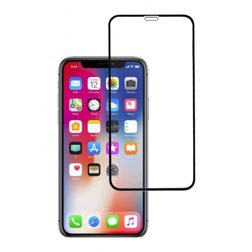 POWERTECH Tempered Glass 5D, Full Glue, iPhone 11 Pro, μαύρο