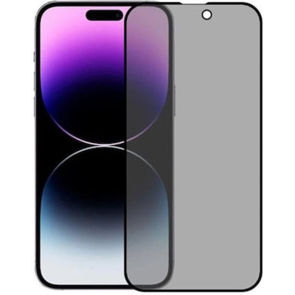 Privacy Tempered Glass Μαύρο (iPhone 16 Pro)