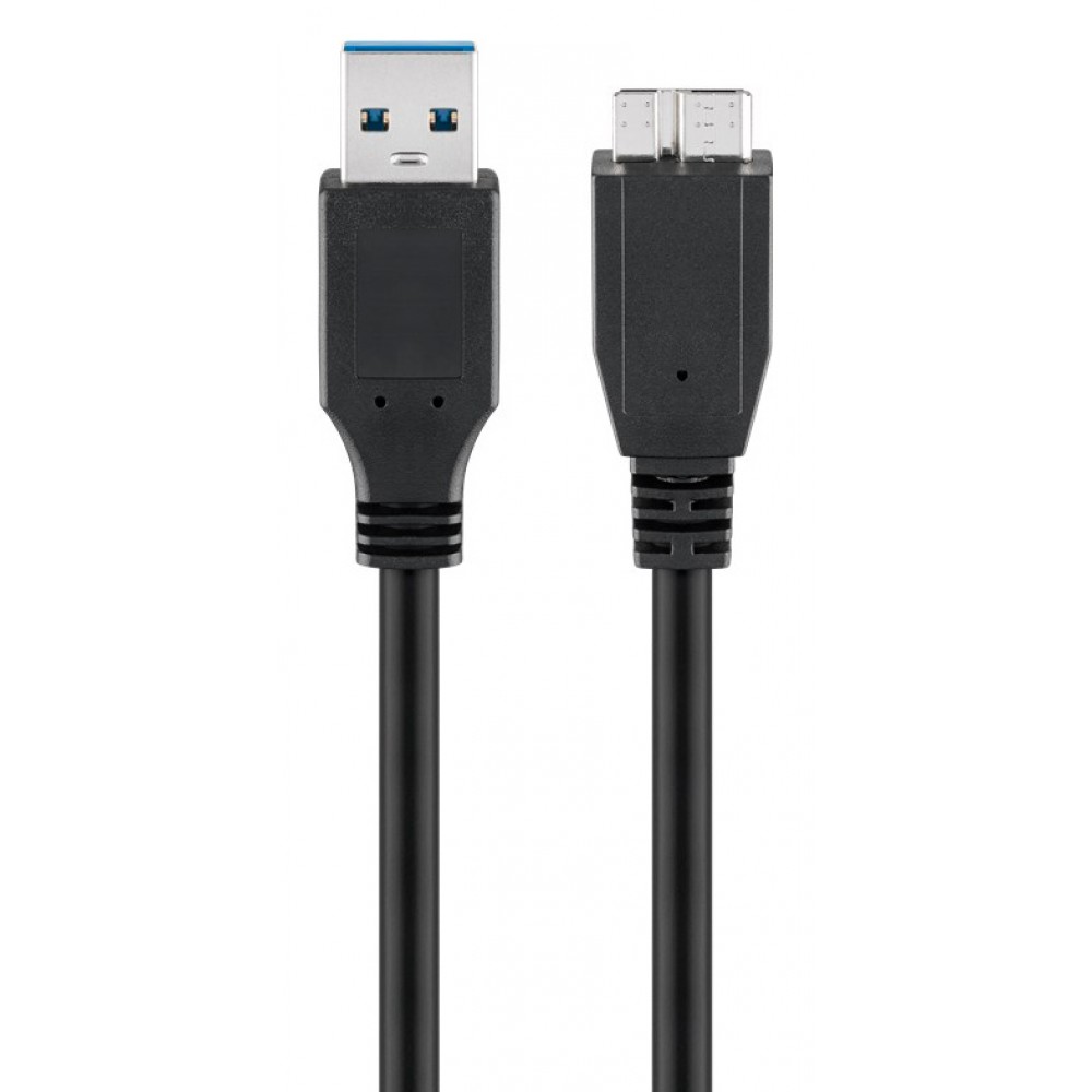 GOOBAY καλώδιο USB 3.0 σε USB 3.0 micro Τype B 95026, 1.8m, μαύρο