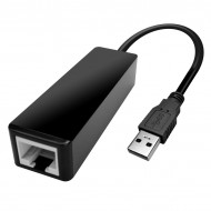 POWERTECH Converter USB 2.0 σε Ethernet CAB-U038, 0.2m, μαύρο