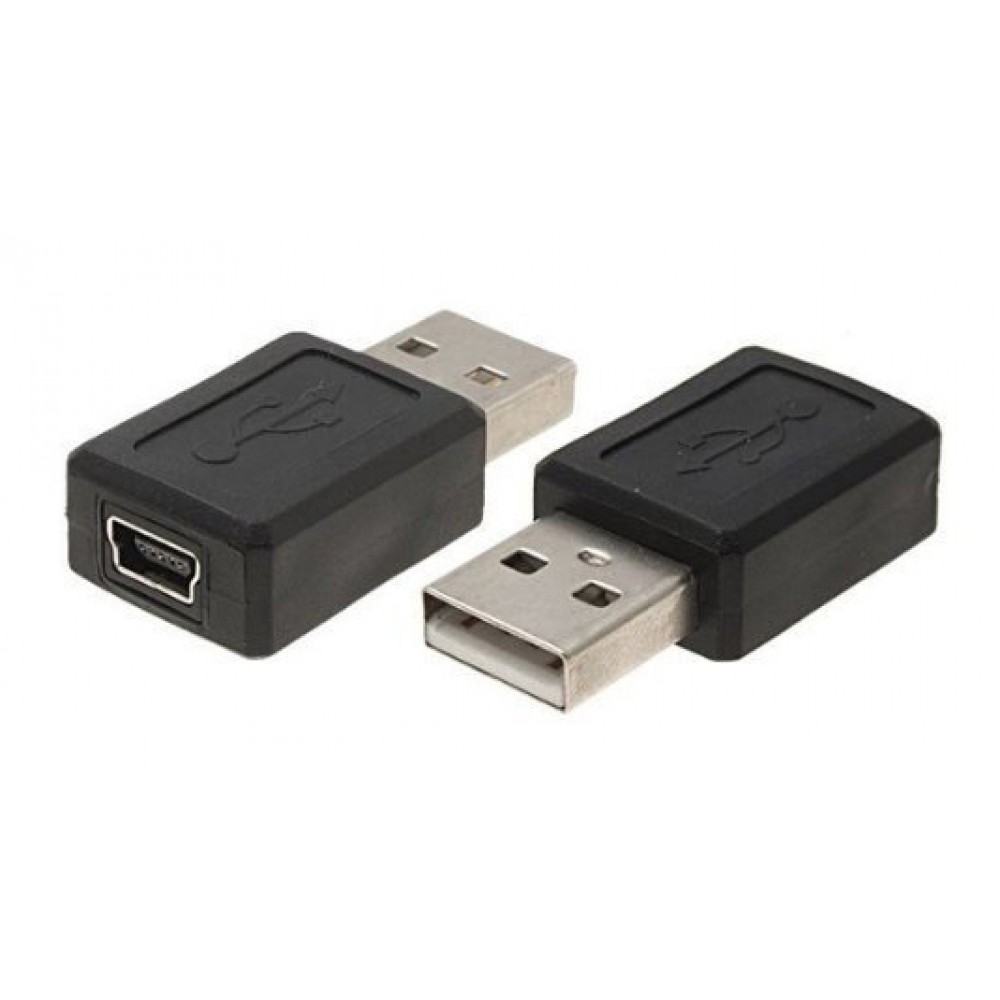 POWERTECH αντάπτορας USB σε USB Mini θηλυκό CAB-U111, μαύρος