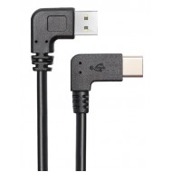 POWERTECH Καλώδιο USB σε USB Type-C CAB-U134, 90°, Dual Easy USB, 0.5m