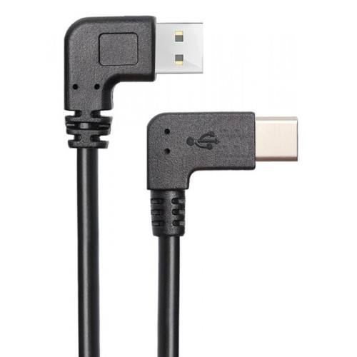 POWERTECH Καλώδιο USB σε USB Type-C CAB-U134, 90°, Dual Easy USB, 0.5m