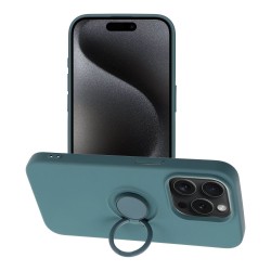 SILICONE RING case forIPHONE 15 Pro green