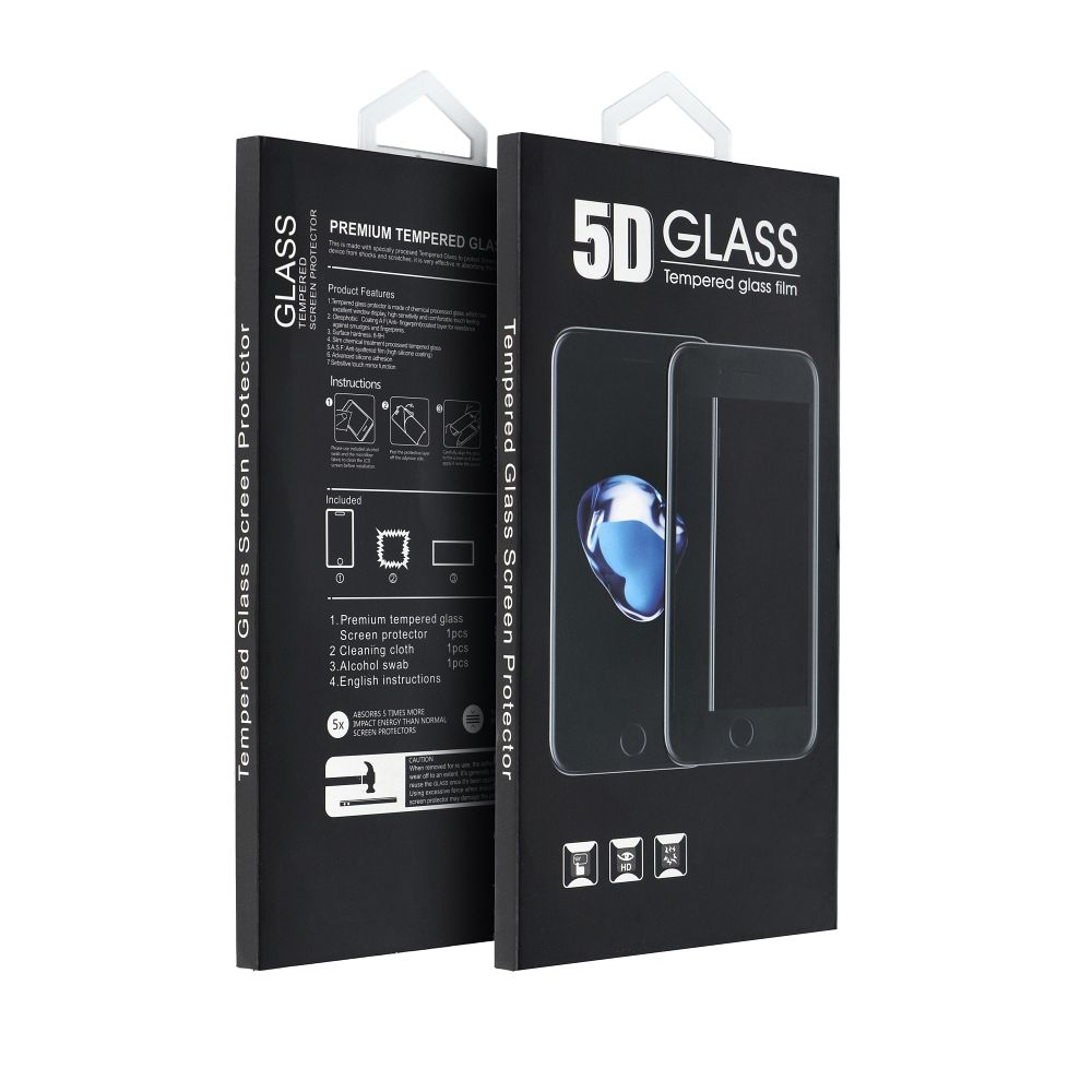 5D Full Glue Tempered Glass- for iPhone 15 black