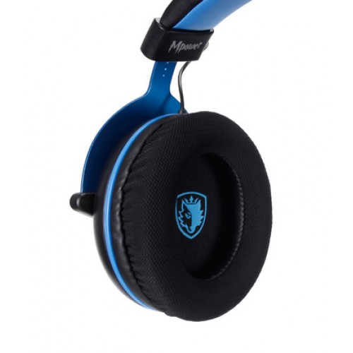 SADES Gaming Headset Mpower, Multiplatform, 3.5mm, 50mm ακουστικά, μπλε