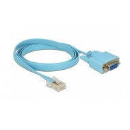 DELOCK Καλώδιο Serial RS-232 DB9 female σε RJ45 male, 1m, μπλε