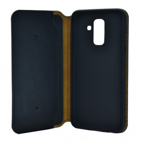 POWERTECH Θήκη Slim Leather για Samsung A6 Plus 2018, μαύρη